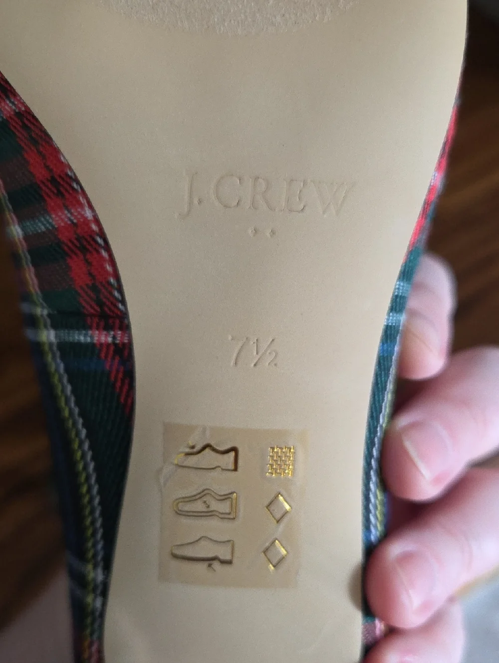 J.CREW Stewart Plaid Kitten Heels